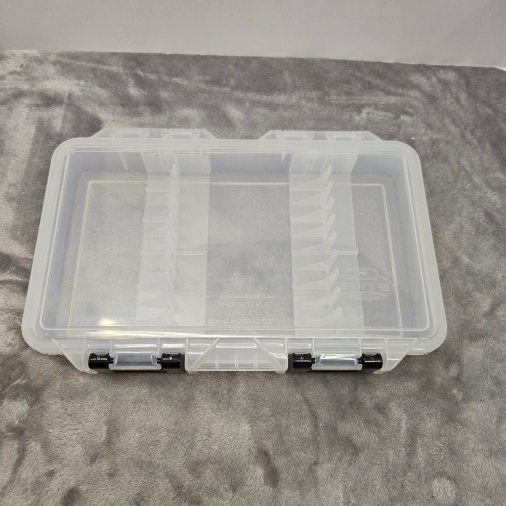 Plano Elite 3607 Spinnerbait Organizer Clear Tackle Box Fishing Lure Storage
